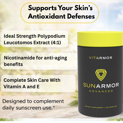 SunArmor Advanced with Nicotinamide and Powered by Polypodium